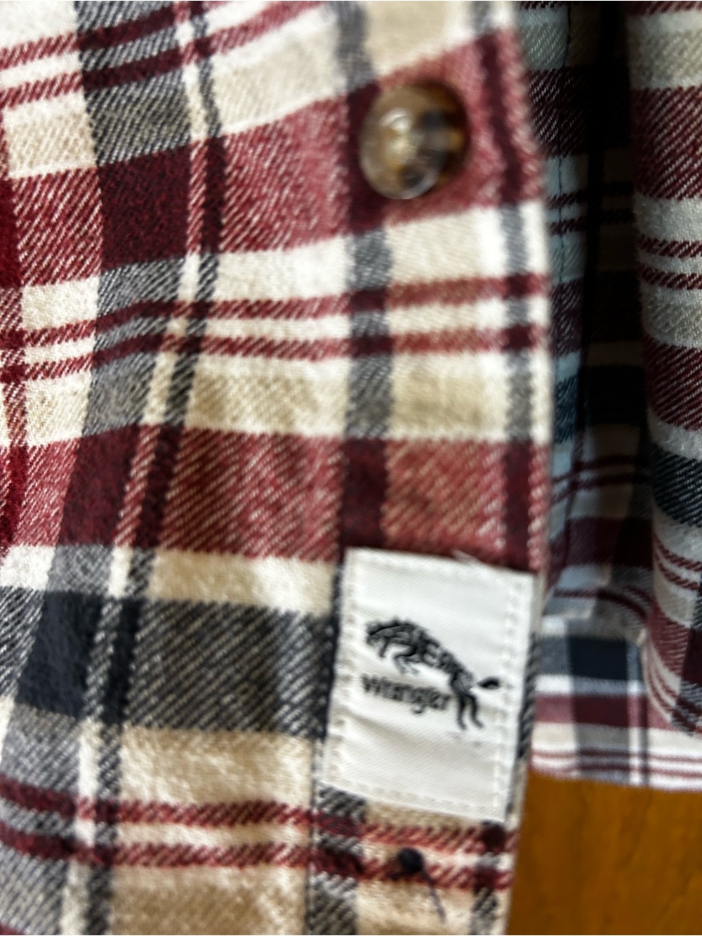 Wrangler Riggs Workwear Plaid Flannel Button Down Work Shirt Men’s Medium - Picture 11 of 14